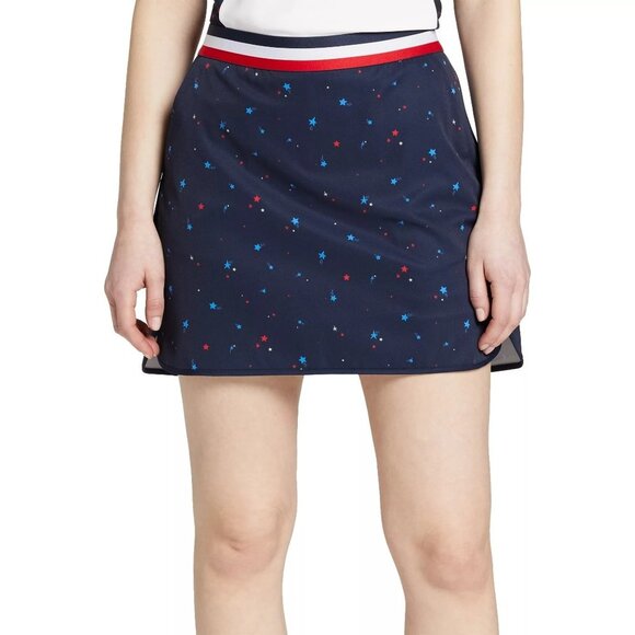 Lady Hagen Women's Contrast Trim Golf Skort Navy Star Print - Size XXL - Picture 1 of 14